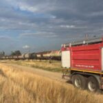 Scurgeri de motorină la un tren de marfă în Teleorman. Pompierii au intervenit de urgență